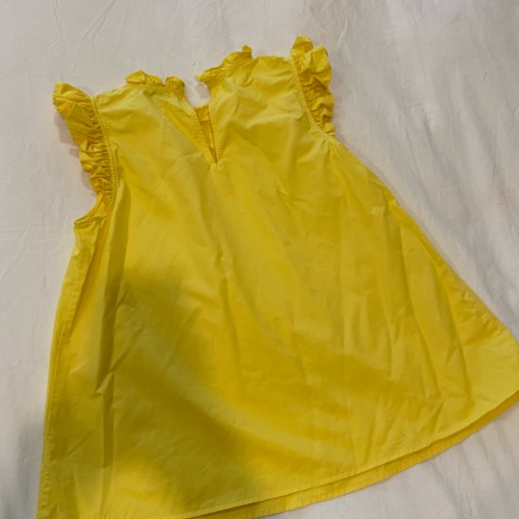 New Vineyard Vines yellow ruffle sleeve swing top - Picture 6 of 6
